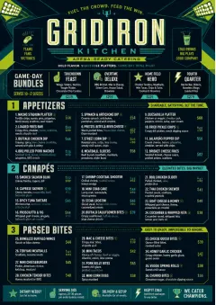 Sports Arena Energy menu template preview