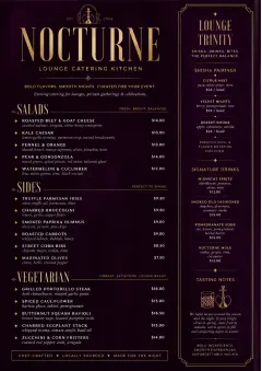 Lounge Velvet menu template preview