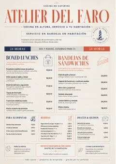 In-Room Tray Service menu template preview