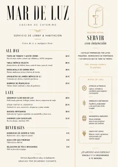 Lobby Service Card menu template preview