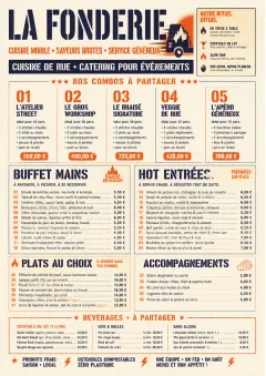 Food Truck Bold menu template preview