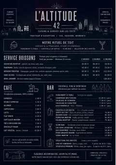 Rooftop Skyline menu template preview