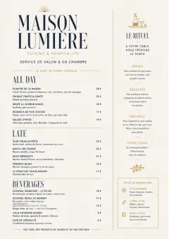 Lobby Service Card menu template preview