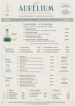 In-Room Tray Service menu template preview
