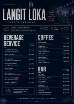 Rooftop Skyline menu template preview