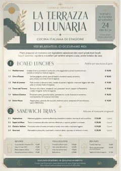 In-Room Tray Service menu template preview