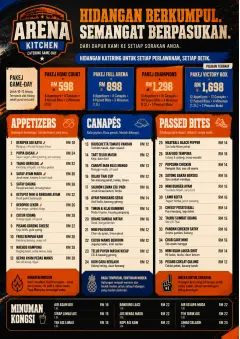 Sports Arena Energy menu template preview