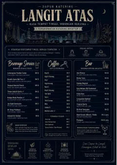 Rooftop Skyline menu template preview
