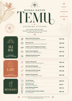 Lobby Service Card menu template preview