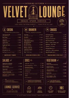 Lounge Velvet menu template preview
