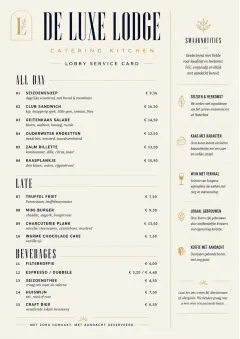 Lobby Service Card menu template preview