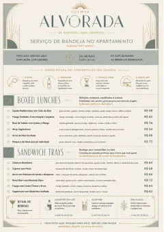 In-Room Tray Service menu template preview