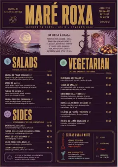 Lounge Velvet menu template preview