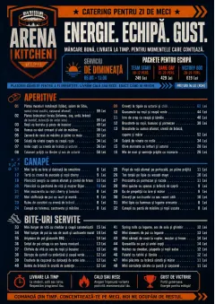 Sports Arena Energy menu template preview