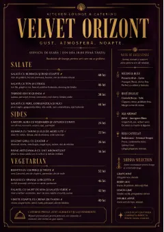 Lounge Velvet menu template preview