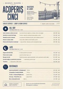 Lobby Service Card menu template preview
