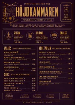 Lounge Velvet menu template preview