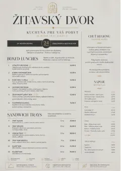 In-Room Tray Service menu template preview
