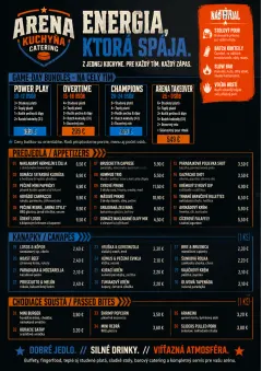 Sports Arena Energy menu template preview