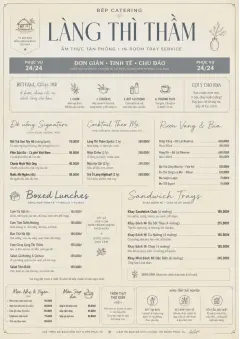 In-Room Tray Service menu template preview