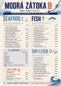 Coastal Regional menu template preview