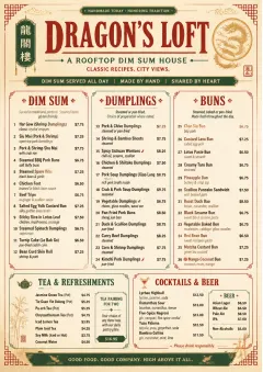 Heritage Tradition menu template preview