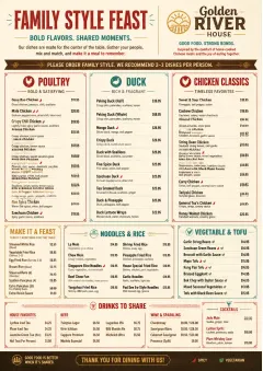 Family Style Feast menu template preview