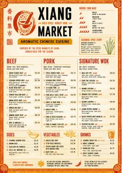 Spice Market Bold menu template preview