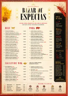Spice Market Bold menu template preview