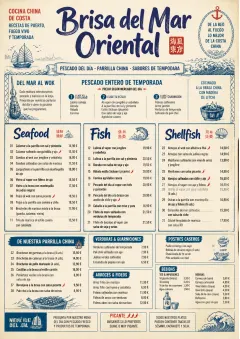Coastal Regional menu template preview