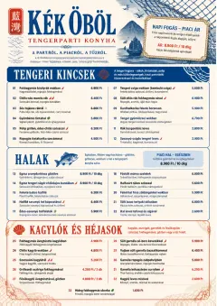 Coastal Regional menu template preview
