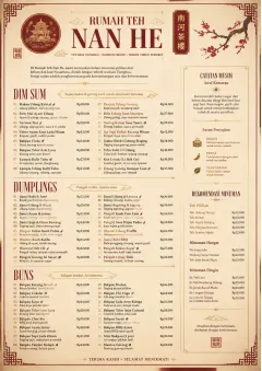 Heritage Tradition menu template preview