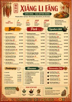 Spice Market Bold menu template preview