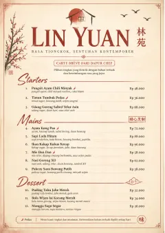 Chef Carte Brève menu template preview