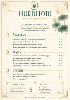 Chef Carte Brève menu template preview