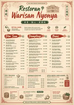 Heritage Tradition menu template preview