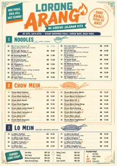 Street Stall Energy menu template preview