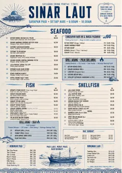 Coastal Regional menu template preview