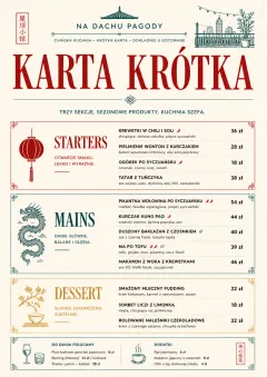 Chef Carte Brève menu template preview