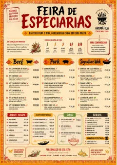 Spice Market Bold menu template preview