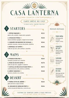 Chef Carte Brève menu template preview