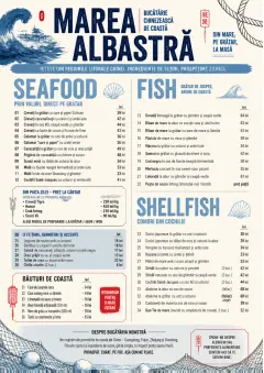 Coastal Regional menu template preview