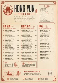 Heritage Tradition menu template preview