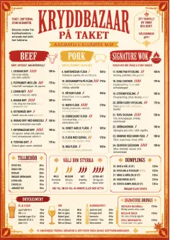 Spice Market Bold menu template preview