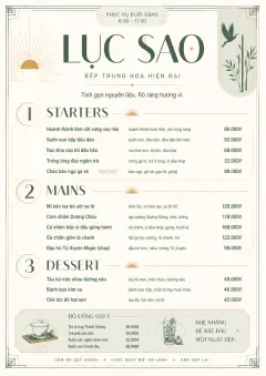 Chef Carte Brève menu template preview