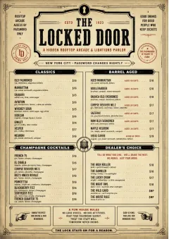 Prohibition Era menu template preview