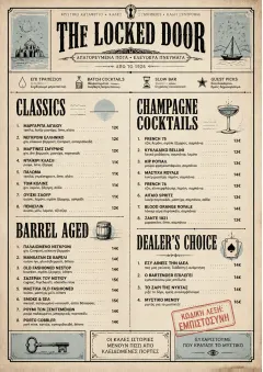 Prohibition Era menu template preview