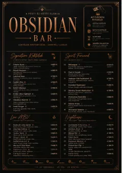 High-End Dark Mode menu template preview