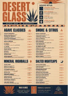 Desert Agave menu template preview