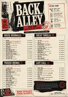 Urban Dive Bar menu template preview